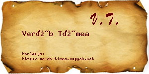 Veréb Tímea névjegykártya