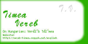 timea vereb business card